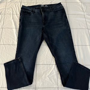 Old Navy Super Skinny High Rise Rockstar dark jeans, size 14 petite